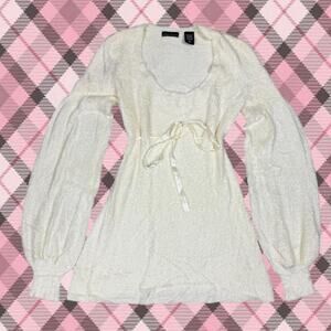 Y2K Moda International Womens Size S Soft Babydoll Sweater Empire Waist